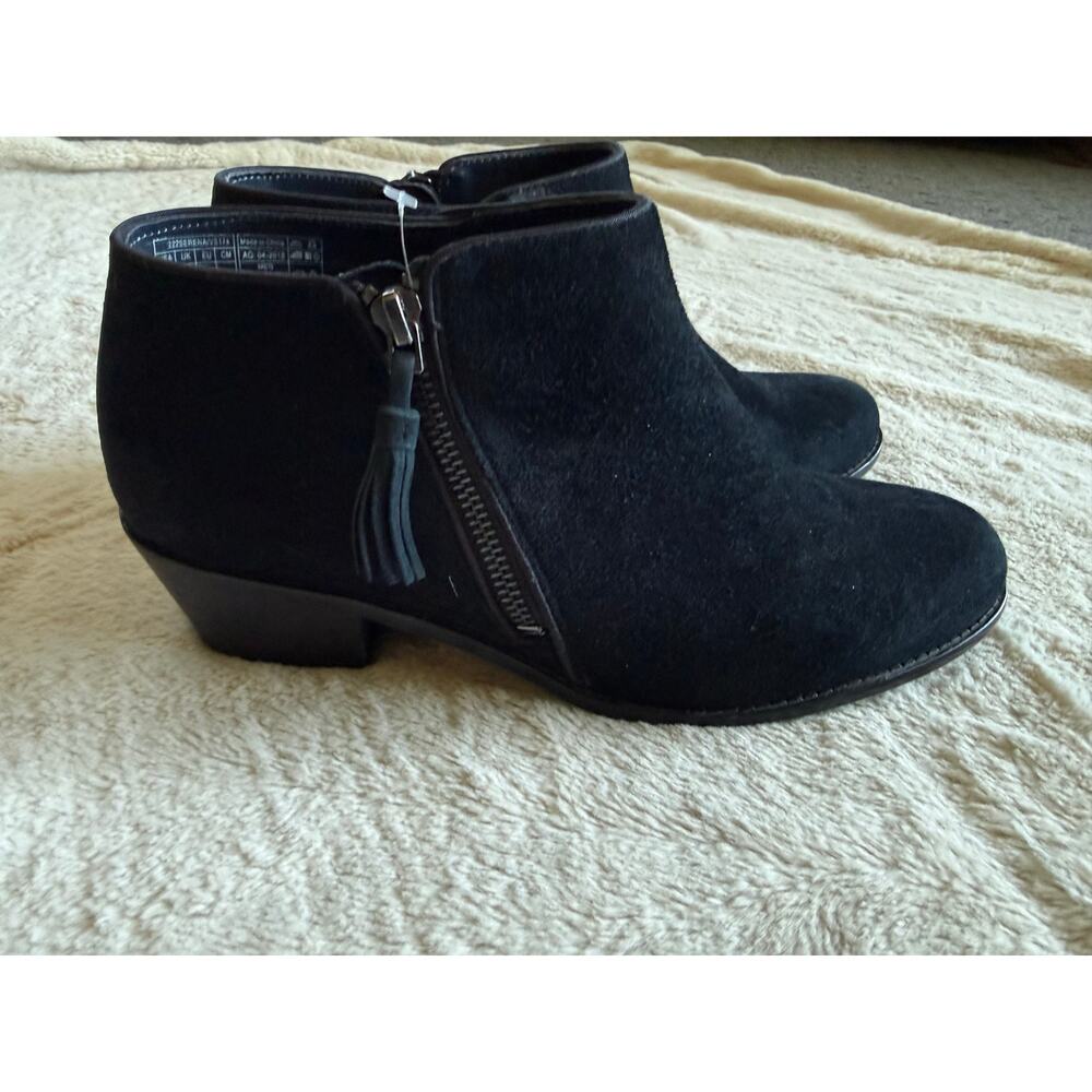 Vionic Serena Boots Bootie Size 9.5 Black Suede - Picture 2 of 7